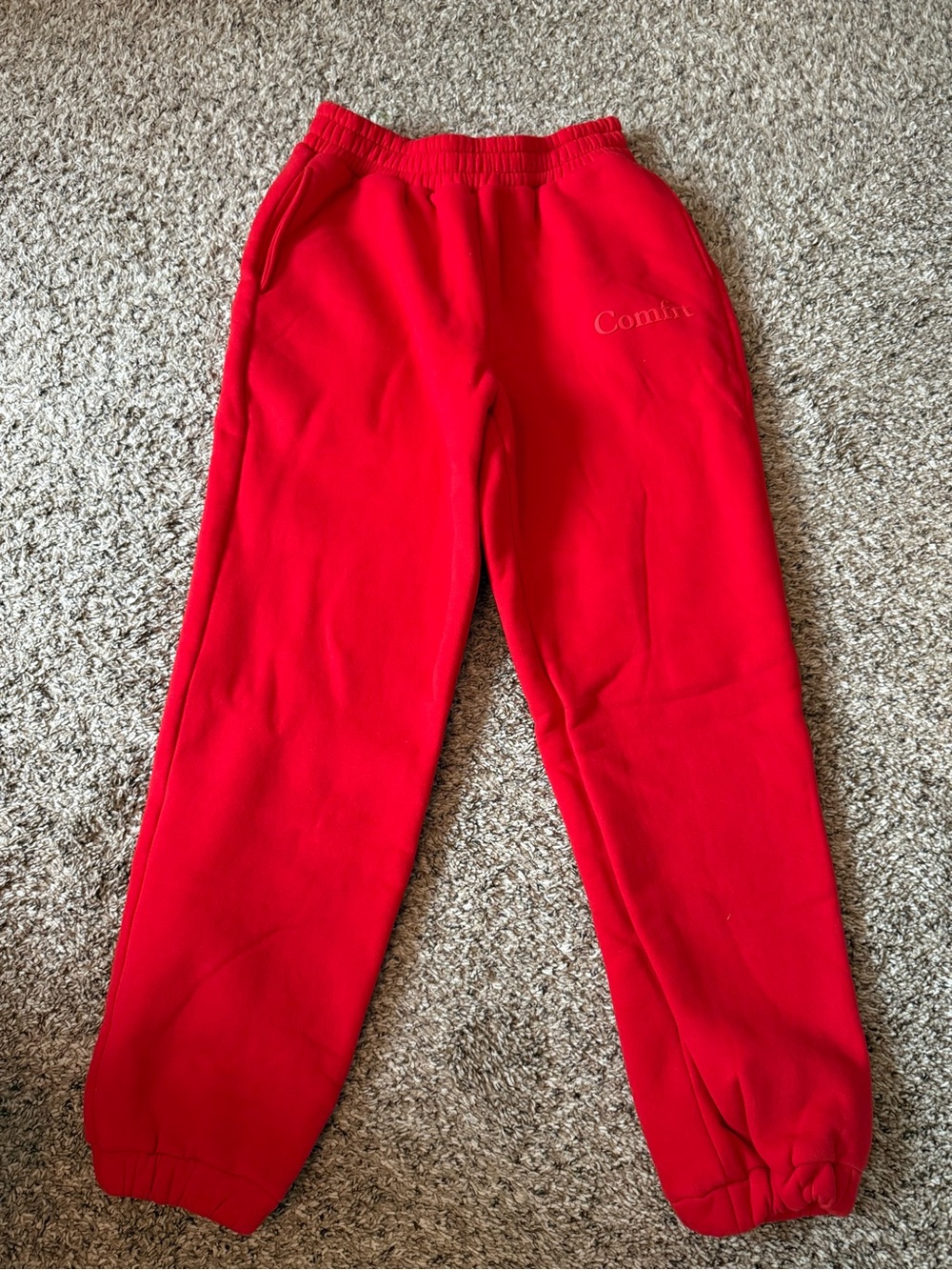 Comfrt Heavyweight Sweatpants Red Size M